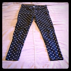 ⭐️Girls (Size 10) Faded Black Jeans W/Polka Dots